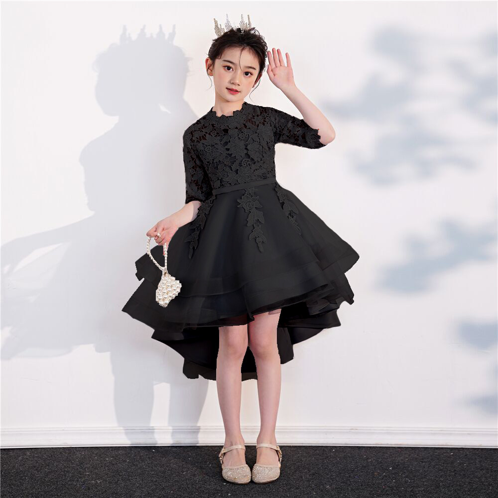 花童婚礼小女孩主持人儿童公主裙钢琴演出表演女童晚礼服学生日宴