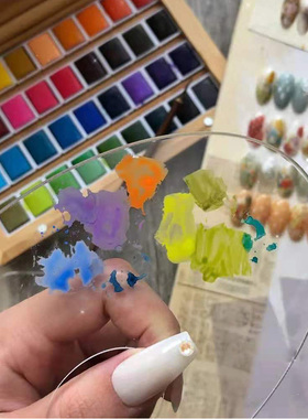 展示晕染亚克力颜料盘美甲工具