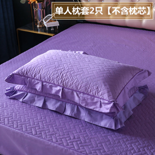 夹棉加厚枕芯套单人成人枕头套一对韩版 全棉枕套一对装 花边