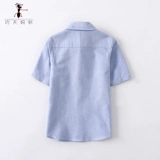 Летняя тонкая рубашка для мальчиков, детская хлопковая форма, короткий рукав, подходит для подростков