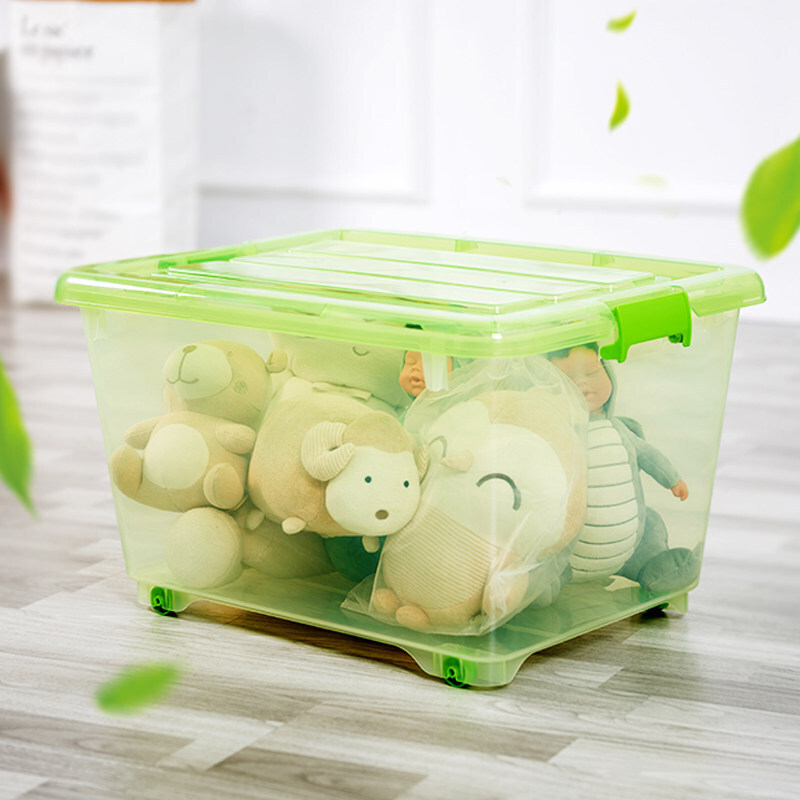 茶花塑料收纳箱55L储物箱衣物储