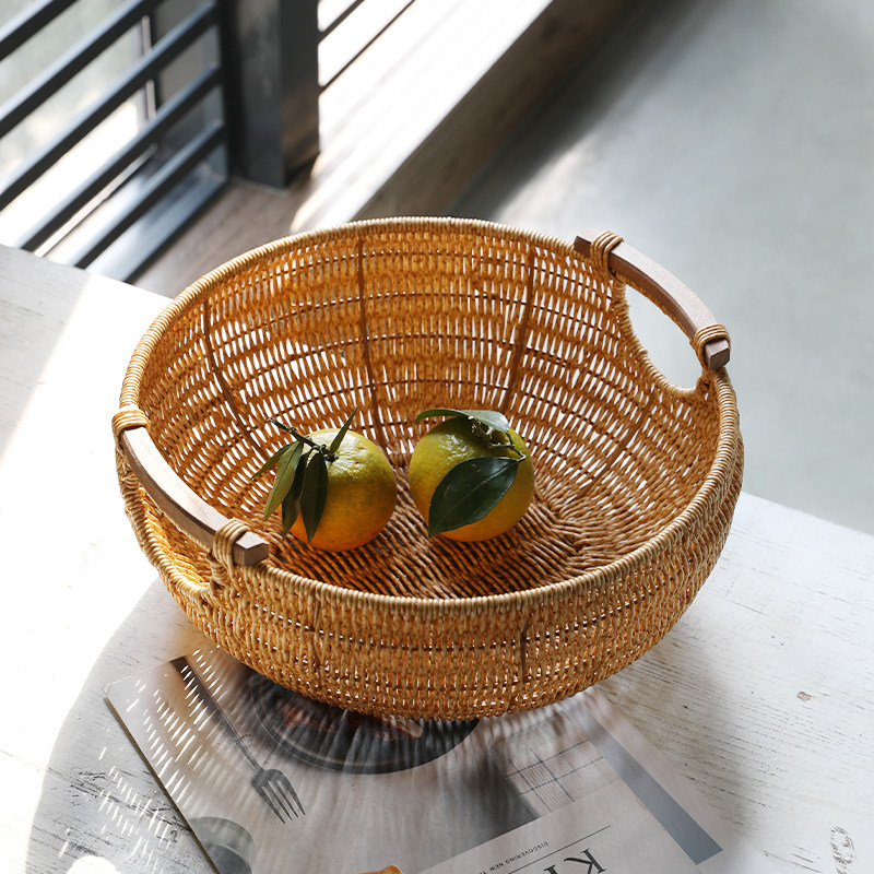 Kens果盘创意仿藤编客厅家用水果面包篮北欧风零食厨房蔬菜收纳筐,餐饮具,果盆/果盘/果篮,淘宝优惠券,粉丝福利购,淘宝优惠卷
