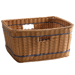 Kens日式大号洗衣机顶收纳筐浴室橱柜整理篮客厅玩具收纳盒仿藤编