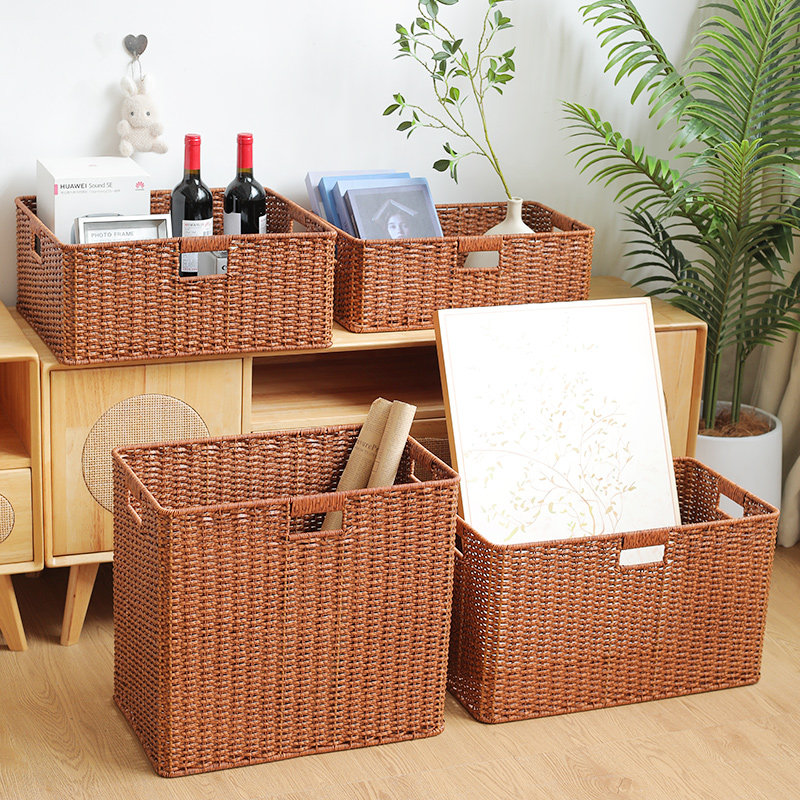 Kens仿藤编复古色收纳篮浴室脏衣篮夹角落缝运动器材瑜伽垫置物筐,收纳整理,收纳筐,淘宝优惠券,粉丝福利购,淘宝优惠卷