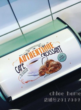 美食主播背景网红美式复古厨房桌面收纳箱/整理箱/面包箱