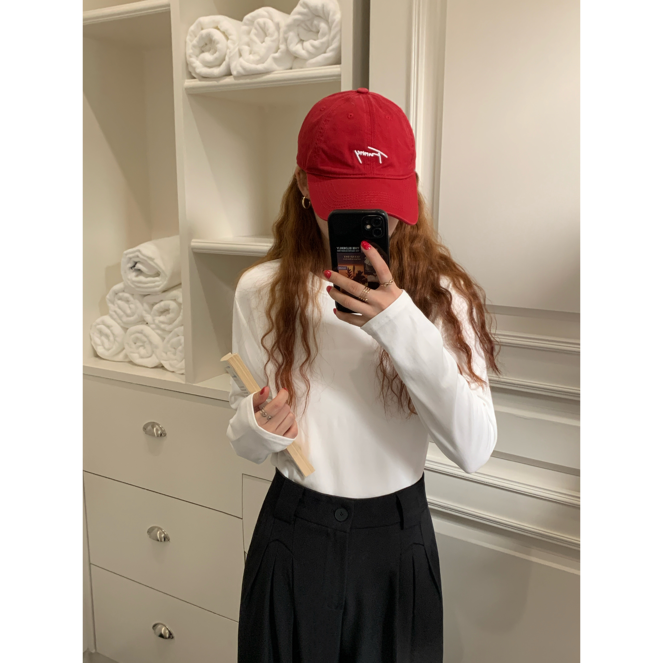 Chao舒服长袖打底衫t恤女春秋ins基础款修身显瘦圆领套头百搭上衣