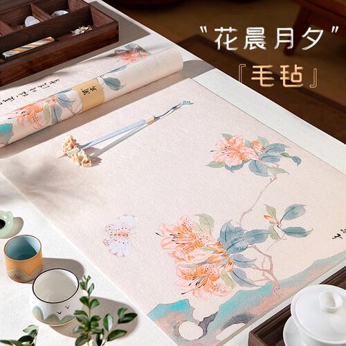 鸢尾水晶镇尺20cm+无痕毛毡鸢尾44*70cm