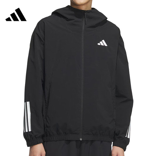 阿迪达斯官网三叶草春季男子运动休闲夹克连帽外套KC3926
