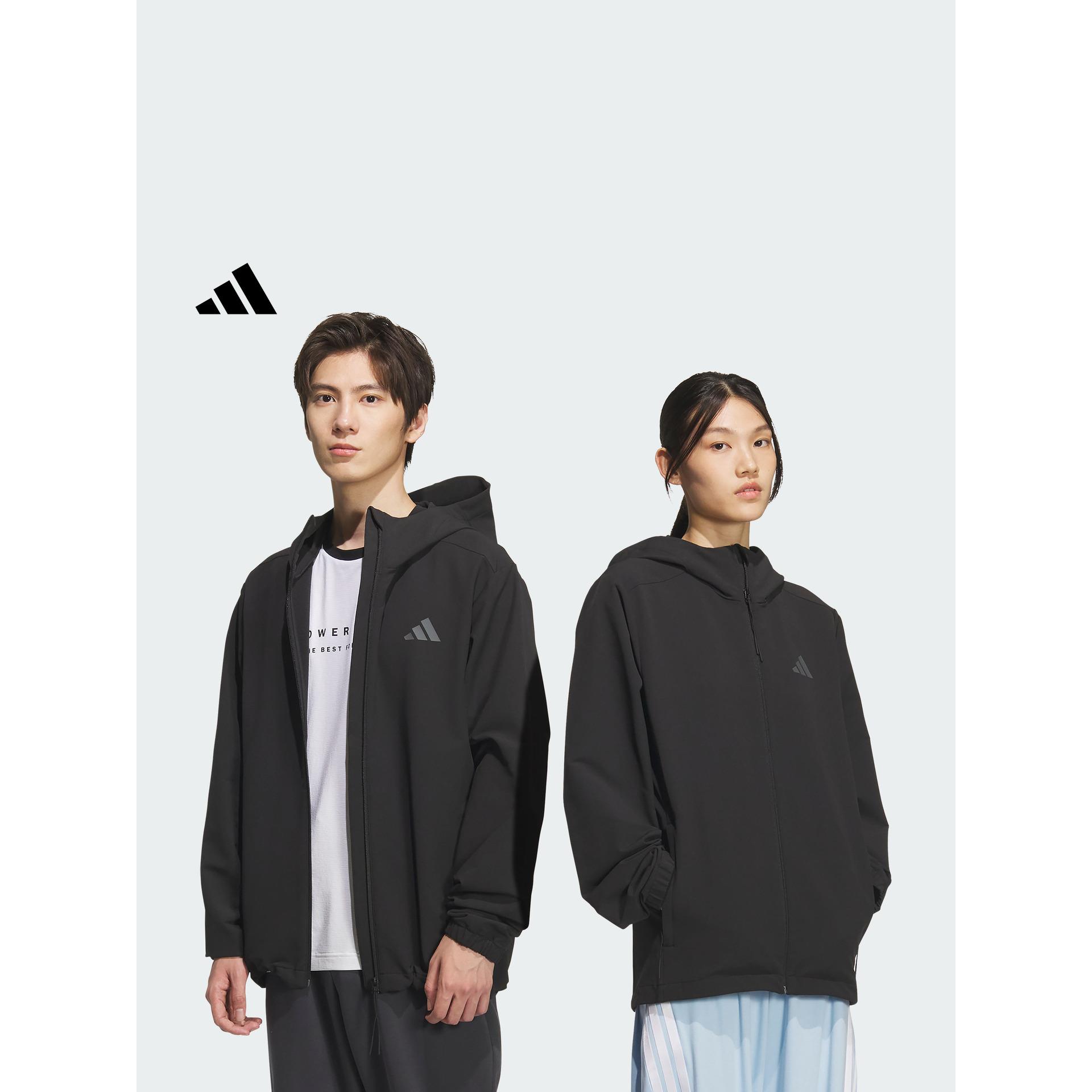 休闲连帽夹克外套男女新款adidas阿迪达斯官方轻运动KF5222