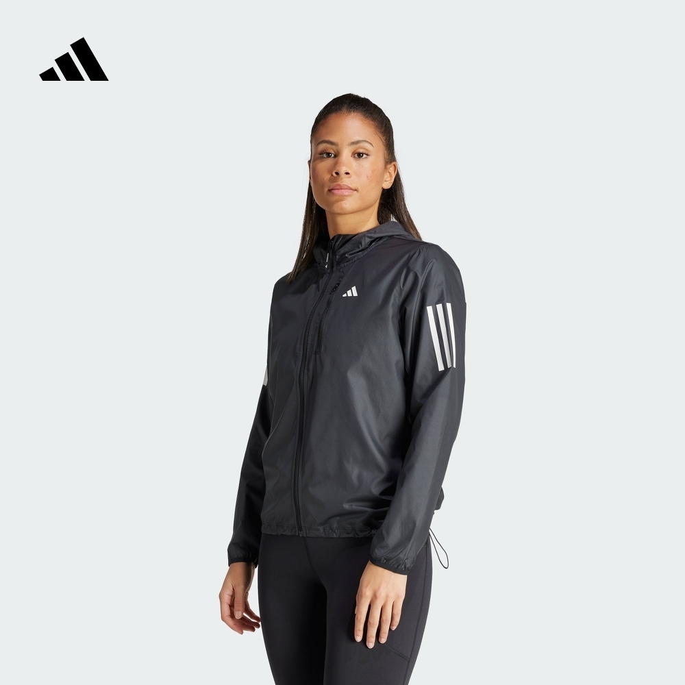 防风透湿疏水跑步运动连帽夹克外套女装adidas阿迪达斯官方IN1576