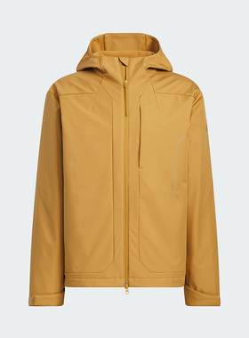 adidas阿迪达斯睿族工壳斜纹布外套2025春男户外连帽夹克JZ1154