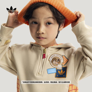 小童迪士尼玩具总动员联名新年款加绒卫衣冬adidas阿迪达斯三叶草