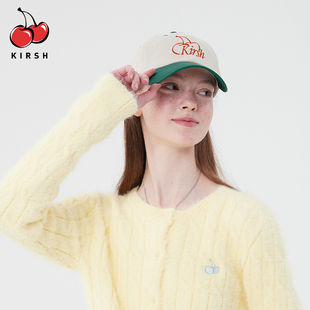 KIRSH大樱桃春秋新款经典刺绣设计简约撞色风格百搭可调节帽子棉