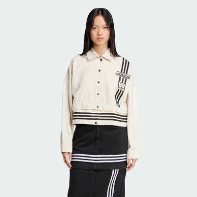 宋雨琦同款街头漫游系列可拆卸宽松牛仔外套adidas阿迪达斯三叶草