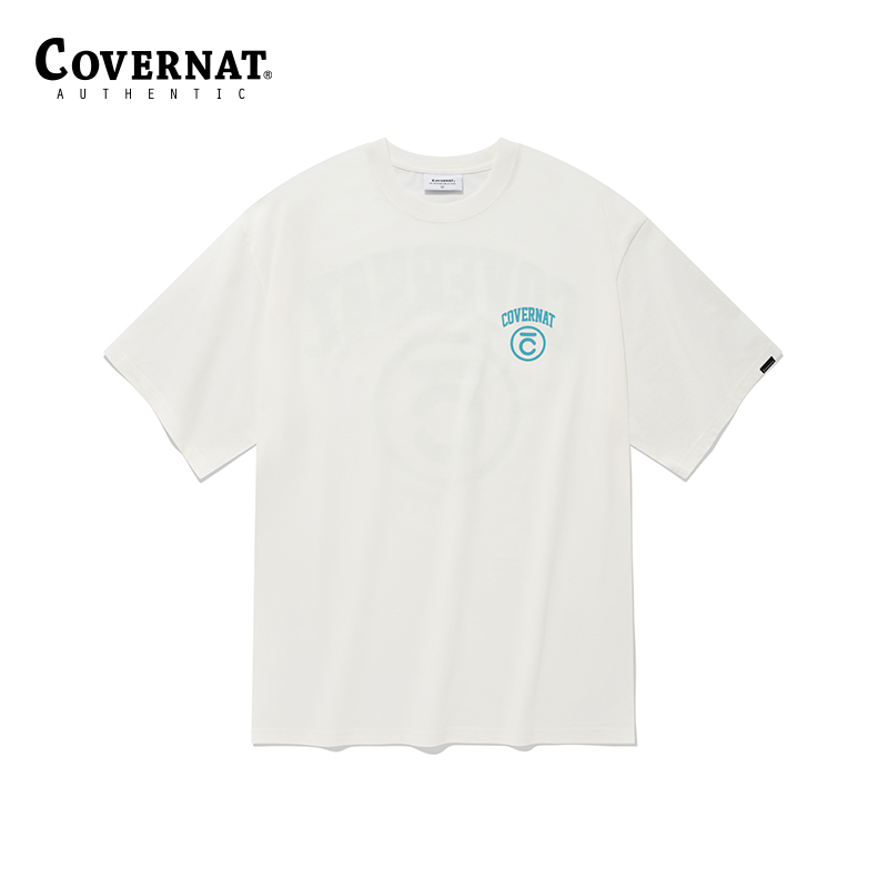 Covernat短袖T恤男女同款logo印花宽松上衣潮牌体恤CO2202ST35