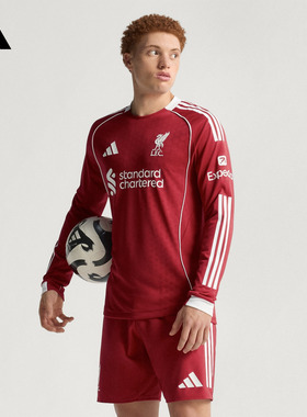利物浦球员版主场足球长袖球衣男装新款adidas阿迪达斯官方JV6445
