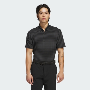 新款 adidas阿迪达斯条纹高尔夫运动翻领短袖 夏季 POLO衫 官方 男装