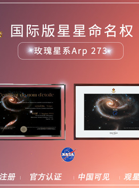 Star Registry星星命名权生日礼物情侣送男友女友定制NASA小行星