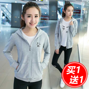 早秋薄款开衫上衣女士外套时尚百搭大码显瘦韩版修身休闲女夹克衫