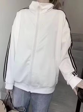 夹克学生黑色棒球服女宽松卫衣