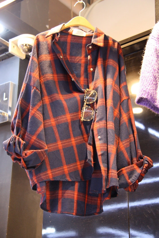 现~韩国东大门2019春夏新款格子长袖衬衫女中长款不规则衬衣外套|msdalam kategori Butik wanita / wanita, shirt - dari Buy2taobao.com untuk memberikan perkhidmatan ejen Taobao profesional membeli