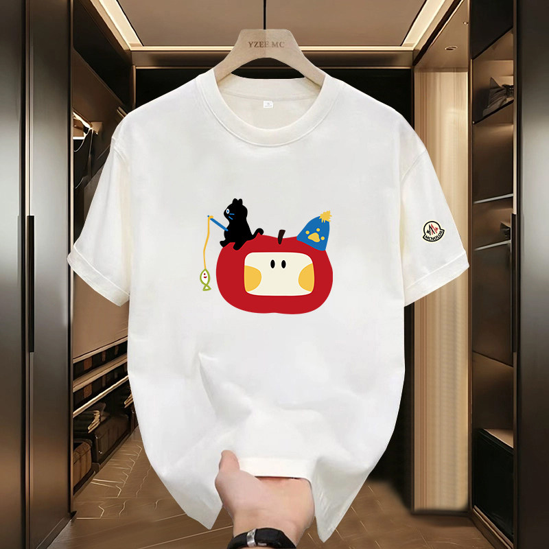【官方直营】蒙口钢琴短袖T恤卡通印花圆领休闲上衣男女同款百搭,男装,T恤,淘宝优惠券,粉丝福利购,淘宝优惠卷