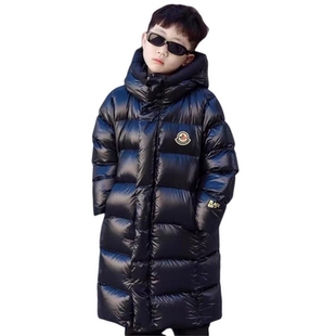 【官方直营】蒙口钢琴休闲风宽松中长款儿童款拉链冬季外套羽绒服