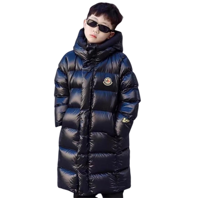 【官方直营】蒙口钢琴休闲风宽松中长款儿童款拉链冬季外套羽绒服