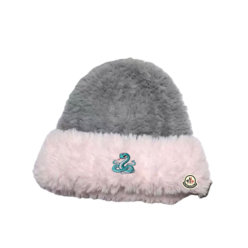 【官方直营】蒙口钢琴撞色毛绒针织帽蛇年限定冬季保暖百搭护耳帽