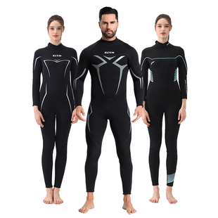 3mm连体潜水服冲浪桨板摩托艇帆板浮潜自由潜湿衣1.5mm保暖游泳衣