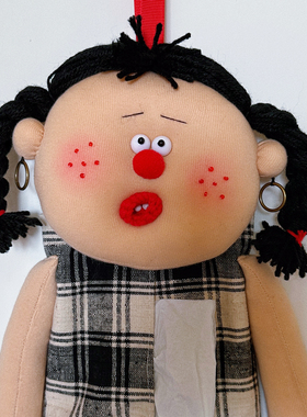 手工布艺纸巾袋 创意玩偶娃娃纸巾抽diy纸巾包套