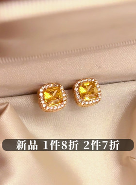 CIX熠光流彩/小众独特耳钉爆闪耳饰女蚊香盘耳夹无耳洞高级感耳环