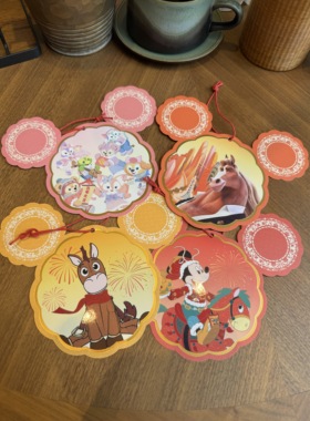 上海迪士尼新春许愿卡上迪马年周边七宝卡片小马红心马飞杨米奇卡