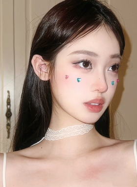 白色蕾丝飘带叠戴设计感项链女纯欲温柔百搭细窄长条丝巾锁骨颈带