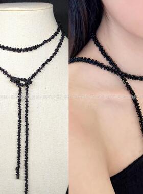 重工串珠细窄锁骨配饰走秀腰链