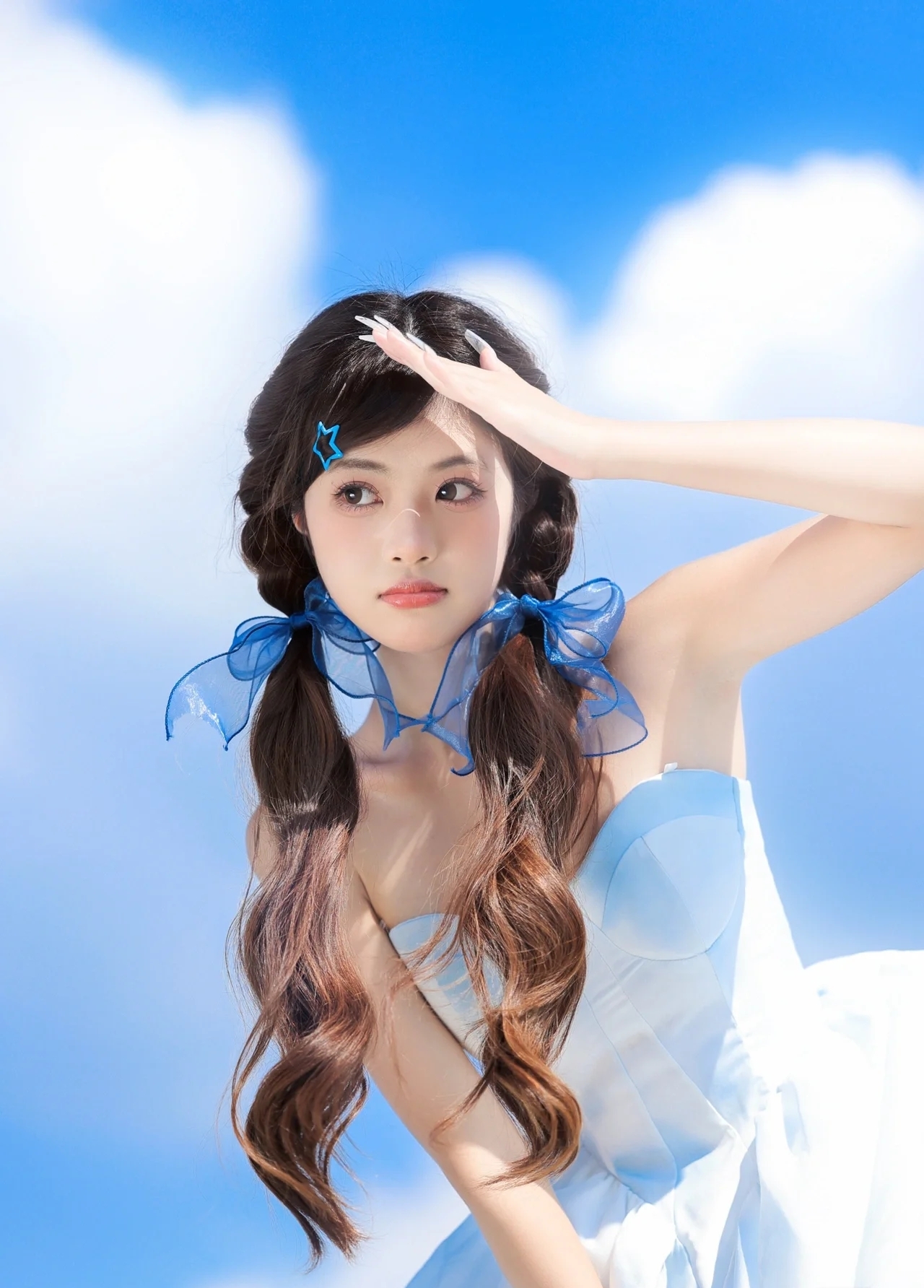 五月天张杰蓝色应援发夹绑发带