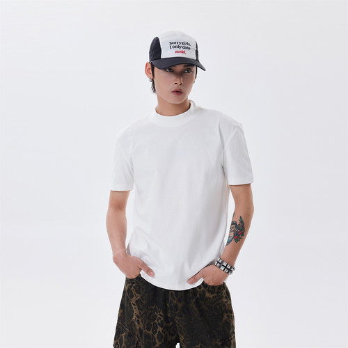 Cleanfit基础短款小领口修身T恤