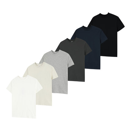 BTSG索罗娜基础纯色显壮修身正肩短宽T恤美式Cleanfit百搭短袖潮