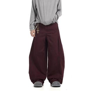 baggy宽松阔腿休闲裤 裤 男 复古Cleanfit解构拼接弯刀工装 BTSG美式