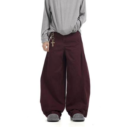 BTSG美式复古Cleanfit解构拼接弯刀工装裤baggy宽松阔腿休闲裤男