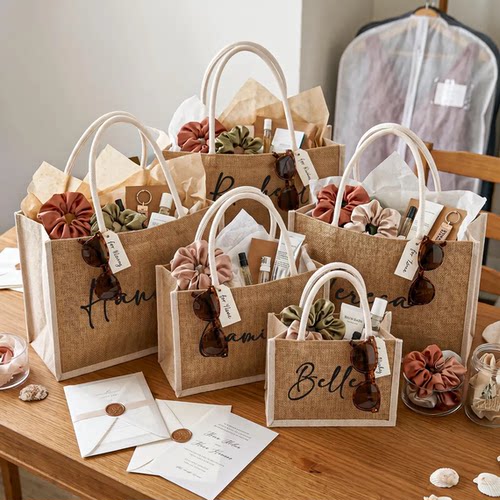 Personalized Bridesmaid Gift Bag定制伴娘礼品袋沙滩包派对礼物
