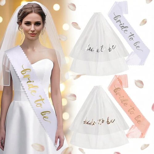 Bachelorette Sash Lace新娘单身派对绶带蕾丝准新娘肩带婚礼礼物