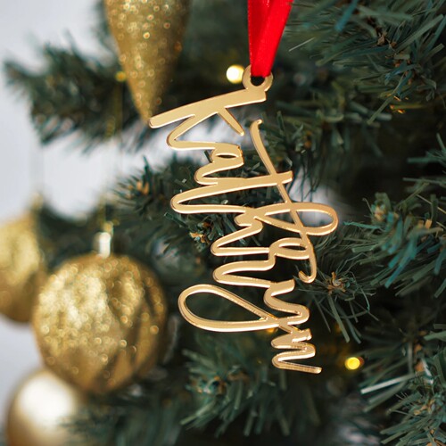Personalised Name Christmas Tree Decoration 定制圣诞名字牌