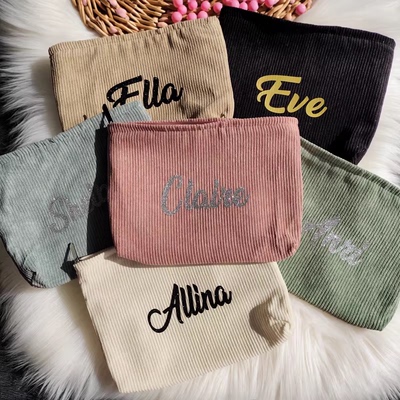 wedding gift定制名字婚礼伴手礼伴娘新娘礼物化妆包女士生日礼物