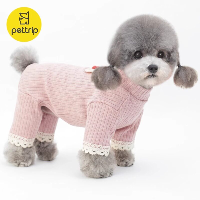 宠物衣服秋冬款狗狗四脚衣猫咪打底衫护肘泰迪衣服睡衣小狗家居服