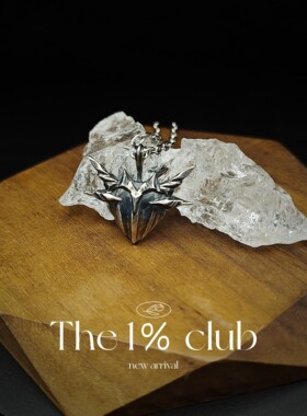 1%CLUB原创幻梦盾牌吊坠耳钉