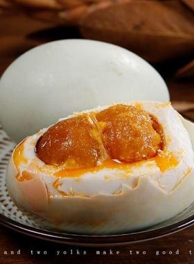 高邮双黄咸鸭蛋70-80克*10枚简装红心流油熟农家特产扬州正宗盐蛋