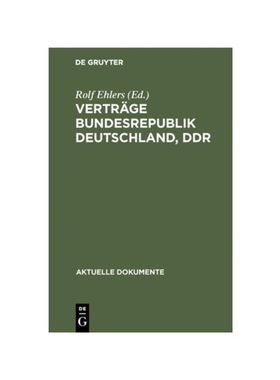 预订【德语】Vertr?ge Bundesrepublik Deutschland, DDR: