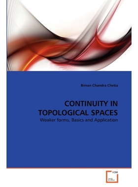 按需印刷CONTINUITY IN TOPOLOGICAL SPACES[9783639304824]