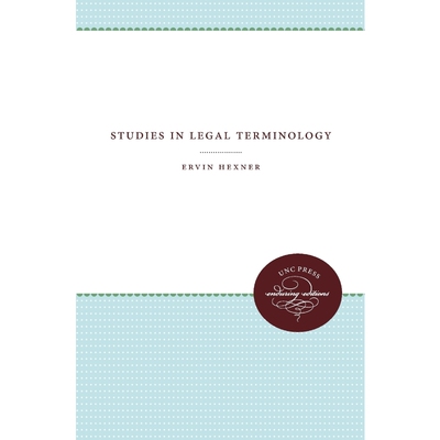 按需印刷Studies in Legal Terminology[9781469613185]